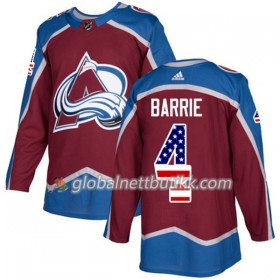 Colorado Avalanche Hockeydrakt Tyson Barrie 4 2017-2018 USA Flag Fashion Rød Adidas Authentic - Herre